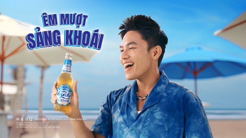 Chất bia êm mượt sảng khoái kết hợp vị chanh miền Trung độc đáo của Huda Ice Twist mang đến trải nghiệm uống cực đã cho thực khách