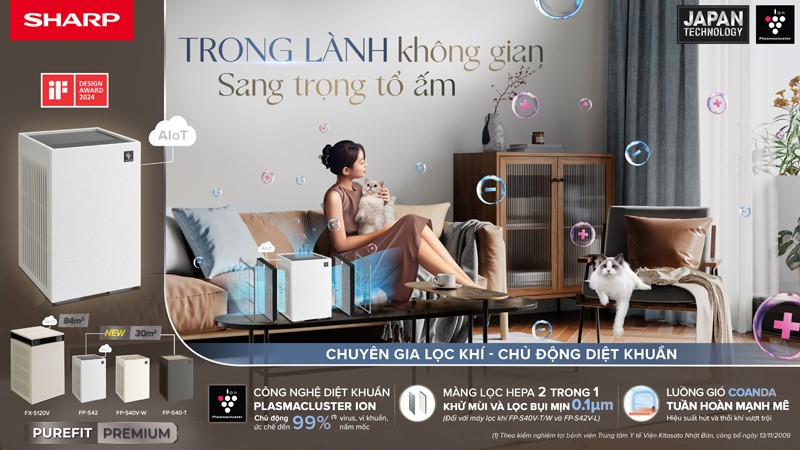 Sharp Purefit mini - Trong lành không gian, sang trọng tổ ấm