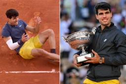 Thể thao - Roland Garros: &quot;Vua đất nện&quot; mới Alcaraz vỡ òa nâng cúp, Zverev thất thần