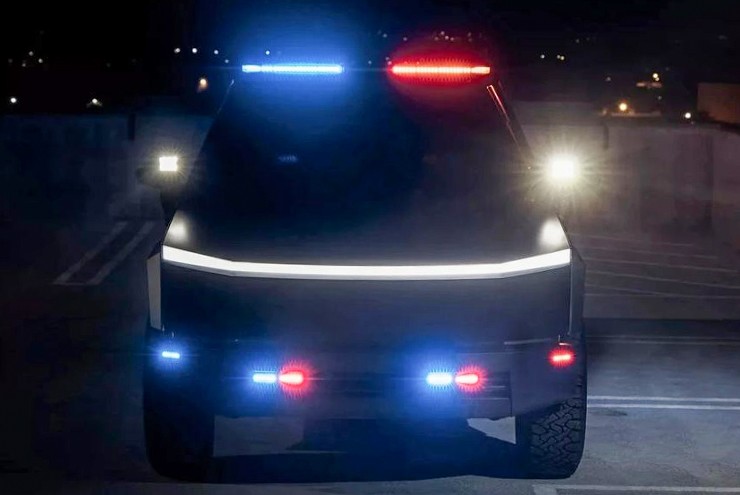 Độc đáo xe bán tải điện Tesla Cybertruck phiên bản cảnh sát vừa được giới thiệu - 3
