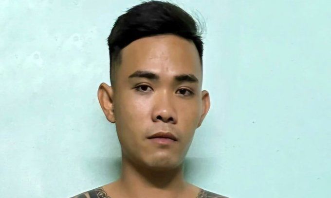 Hà Dương Nhựt Kha thời điểm bị bắt. Ảnh: Công an Long An