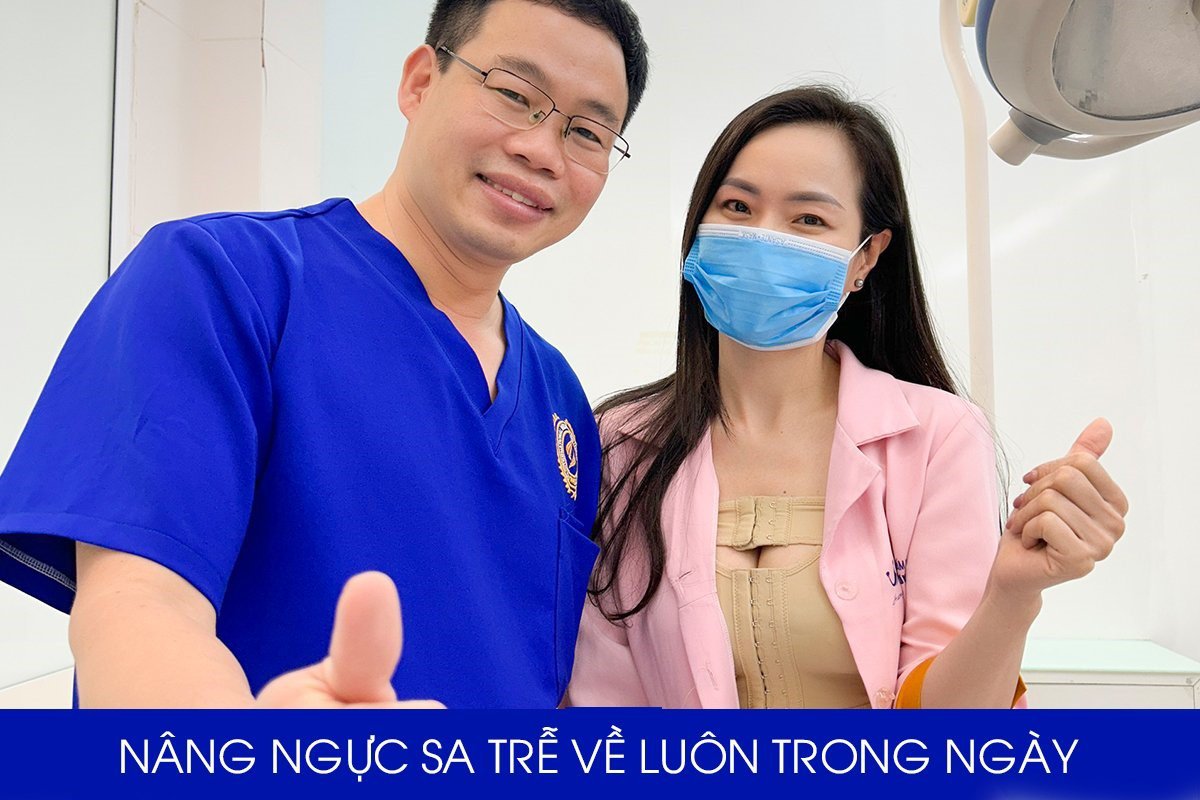 Kết quả nâng ngực sa trễ không nghỉ dưỡng 