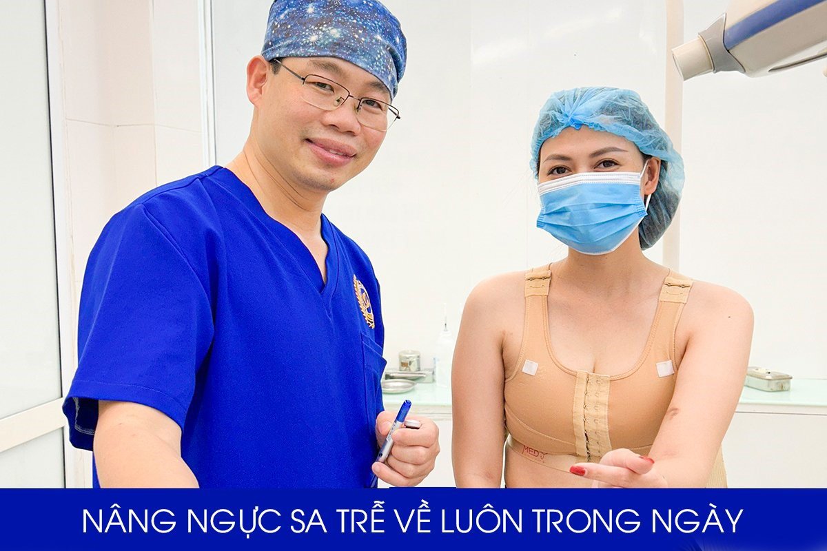 Kết quả nâng ngực sa trễ không nghỉ dưỡng 