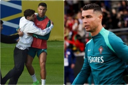 Bóng đá - Ronaldo gây sốt EURO: 10.000 khán giả đến xem tập luyện, fan cuồng rượt đuổi