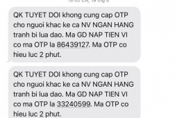 Pháp luật - Lừa đảo đánh cắp mã OTP ngân hàng bằng cuộc gọi tự động