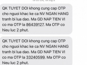 Pháp luật - Lừa đảo đánh cắp mã OTP ngân hàng bằng cuộc gọi tự động