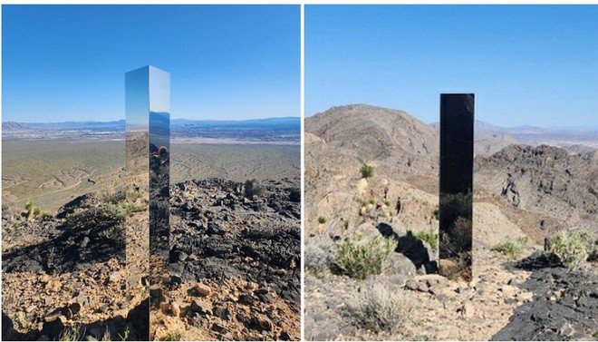 Tảng đá nguyên khối sáng bóng vừa được phát hiện ở Las Vegas, bang Nevada, nước Mỹ