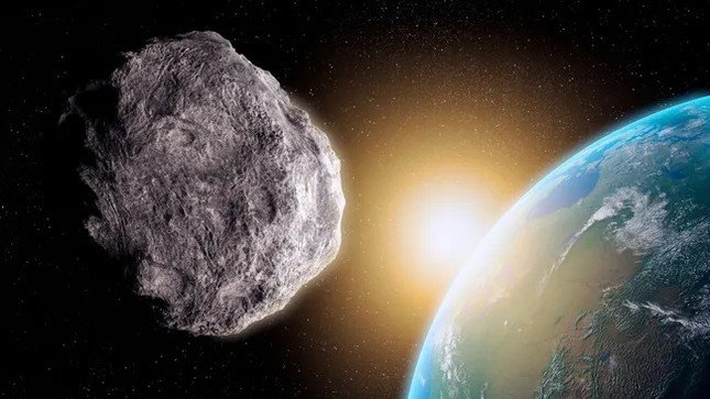 Hình minh họa về một tiểu hành tinh gần Trái đất đang bay gần Trái đất (Ảnh: Getty Images)