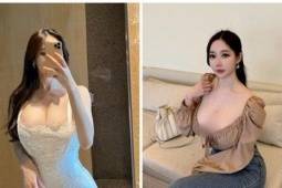 Bạn trẻ - Cuộc sống - Hot girl “siêu vòng một” mặc trễ nải, khoe thân hình gợi cảm