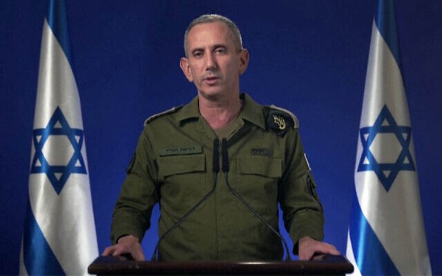 Phát ngôn viên quân đội Israel, Chuẩn Đô đốc&nbsp;Daniel Hagari.