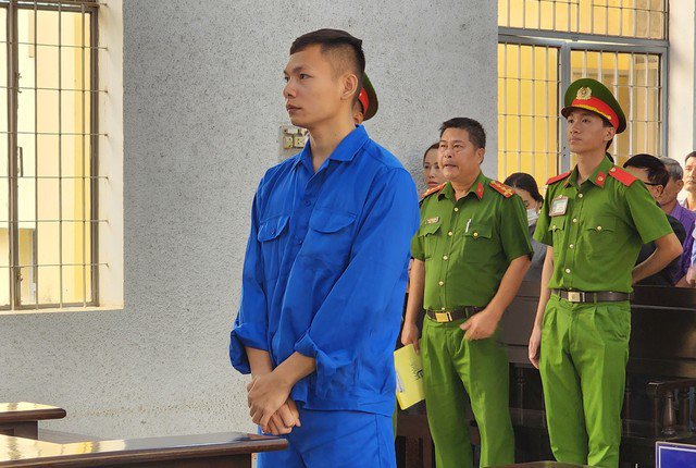 Bị cáo Nguyễn Thế Anh tại phiên tòa sơ thẩm