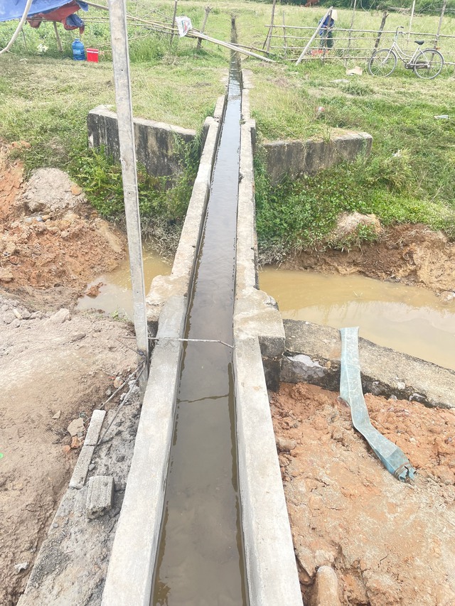 Kênh nước đã được thông dòng. (Ảnh chụp hôm 18-6)