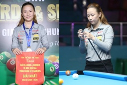 "Nữ hoàng bi-a carom" Yến Nhi chạy sô, vừa vô địch 3 băng lại qua đấu pool