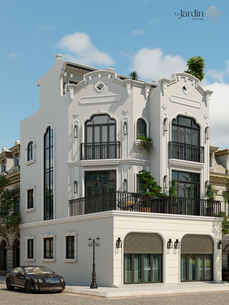 Hình ảnh mặt tiền dự án nhà phố Huỳnh Thiện Lộc