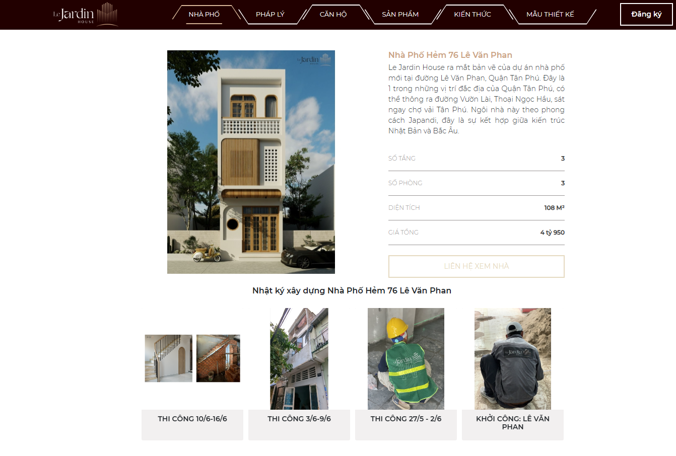 “Nhật Ký Xây Dựng” dành riêng cho nhu cầu giám sát dự án của khách hàng.