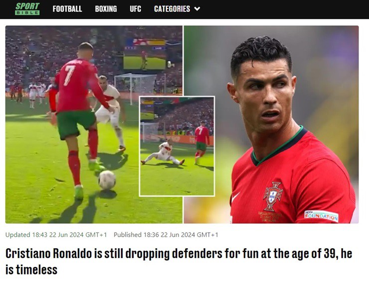 Tờ Sport Bible ca ngợi&nbsp;Ronaldo "vĩnh cửu"