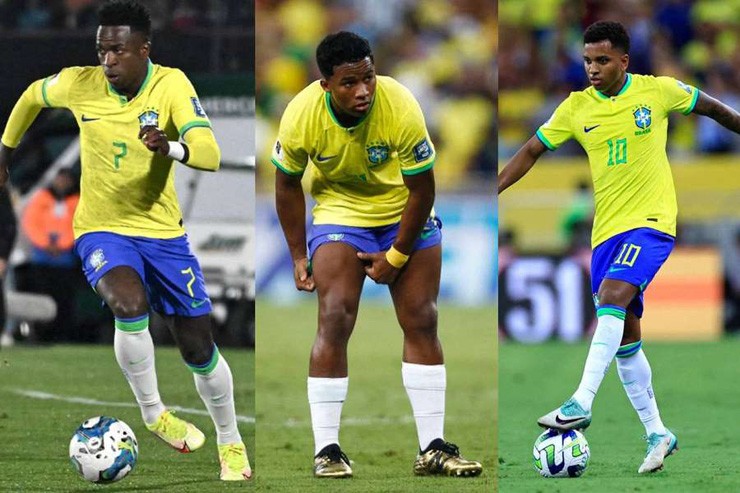 Bộ ba tấn công Vinicius - Endrick - Rodrygo sẽ là niềm hy vọng lớn nhất của Brazil ở Copa America năm nay