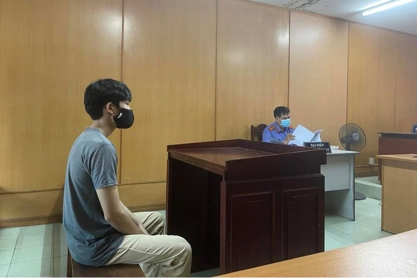 Nguyễn Mậu Hải Nam tại phiên tòa phúc thẩm. Ảnh: H.YẾN