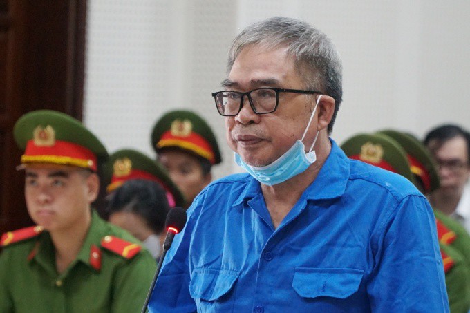Ông Đỗ Hữu Ca tại phiên tòa sáng 26/6 do TAND Cấp cao mở tại Quảng Ninh. Ảnh: Lê Tân