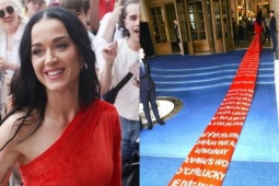 Thời trang - Katy Perry mặc váy dài 183 m