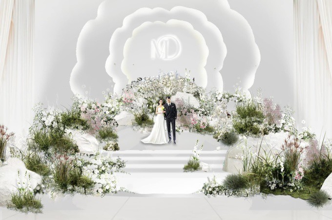 Êkíp mất 6 tháng hoàn thiện không gian cưới.