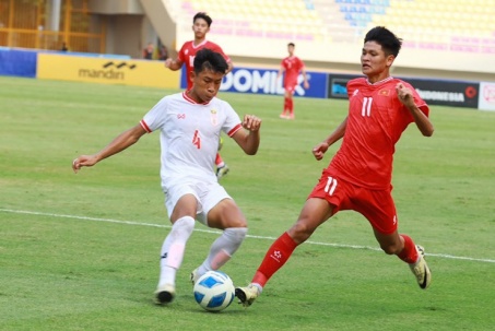 Video bóng đá U16 Việt Nam - U16 Myanmar: 5 bàn rực rỡ, đoạt vé vào bán kết