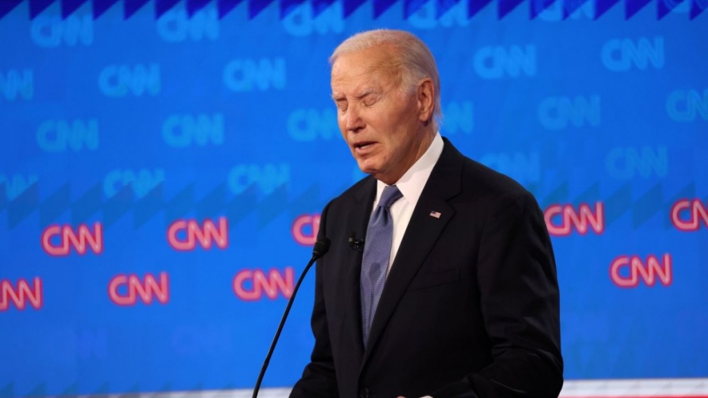Ông Biden trong cuộc tranh luận hôm 27/6 (ảnh: CNN)