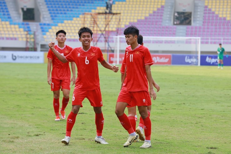 Niềm vui của các cầu thủ&nbsp;U16 Việt Nam