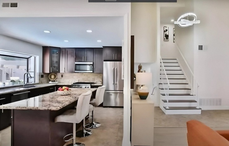 Phòng bếp tiện nghi phù hợp các buổi liên hoan, hội họp.