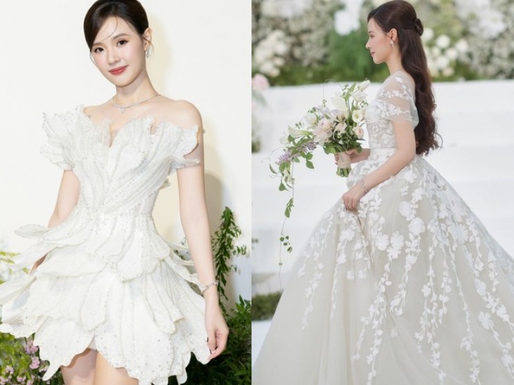 4 mẫu váy cưới giúp Midu ghi điểm