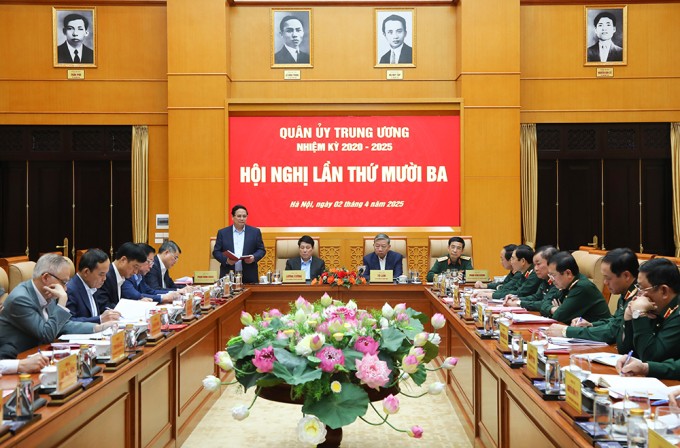  Thủ tướng Phạm Minh Chính phát biểu tại hội nghị. Ảnh: Mod.gov