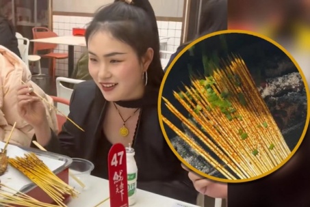 Nhà hàng gây sốt với món xiên tre tẩm vị cho người sợ tăng cân