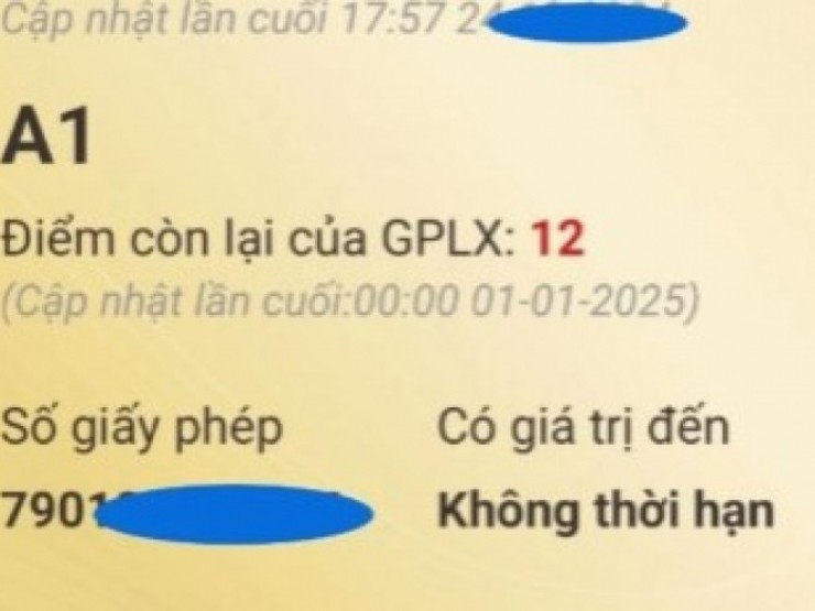 Chưa bị trừ hết 12 điểm giấy phép lái xe thì khi nào được phục hồi lại?