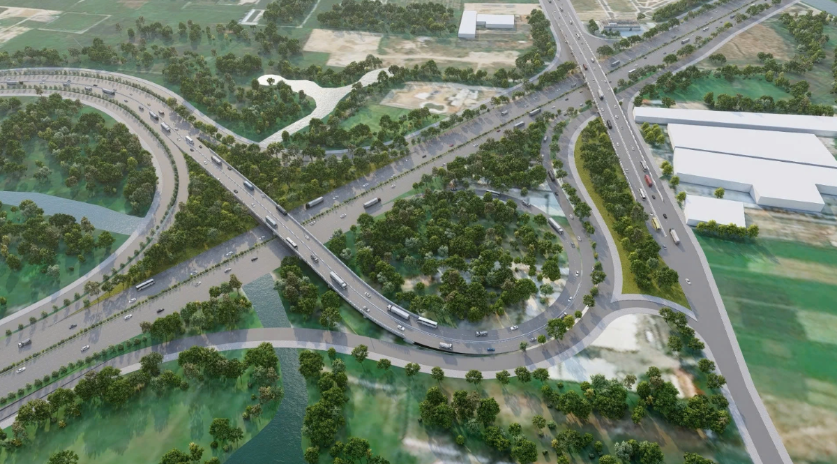 Cao tốc TP.HCM - Mộc Bài cùng nhiều dự án hạ tầng trọng điểm khác là đòn bẩy giúp khu vực Tây Bắc TPHCM phát triển vược bậc (Ảnh phối cảnh)