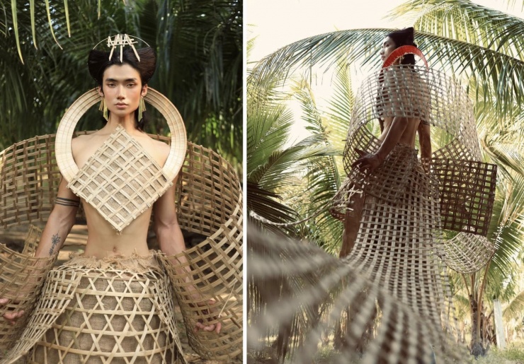 Harry Nista gây chú ý với bộ ảnh "Làng quê show". Chiếc chuồng gà quen thuộc được anh biến thành "xiêm y trình diễn đậm chất Miss Grand, gần gũi nhưng vẫn cuốn hút".