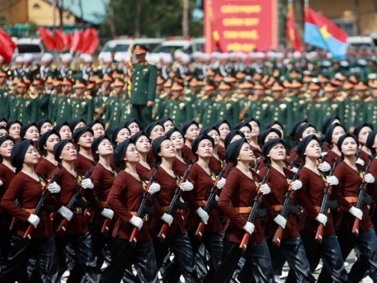 Hình ảnh buổi tổng hợp luyện các khối diễu binh 30-4