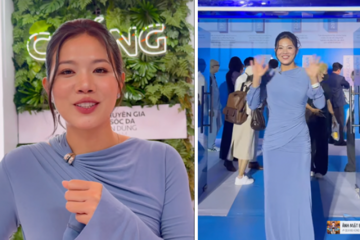 Ánh Viên diện đầm nữ tính, khoe nhan sắc vạn người mê