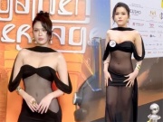 Thí sinh thi hoa hậu gây sốc vì mặc lại bộ đồ xuyên thấu "sóng gió" của Ngọc Trinh, dân mạng liền đặt lên bàn cân so sánh