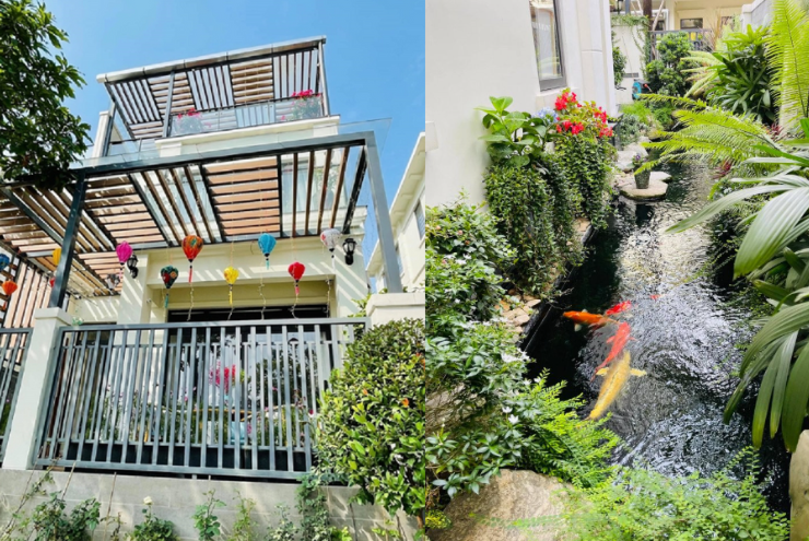 Vân Hugo từng khoe loạt góc nhà sang chảnh, có hồ cá Koi.