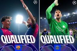 2 anh hào vào bán kết Cúp C1: Barcelona giải " cơn khát " nửa thập kỷ, PSG bản lĩnh