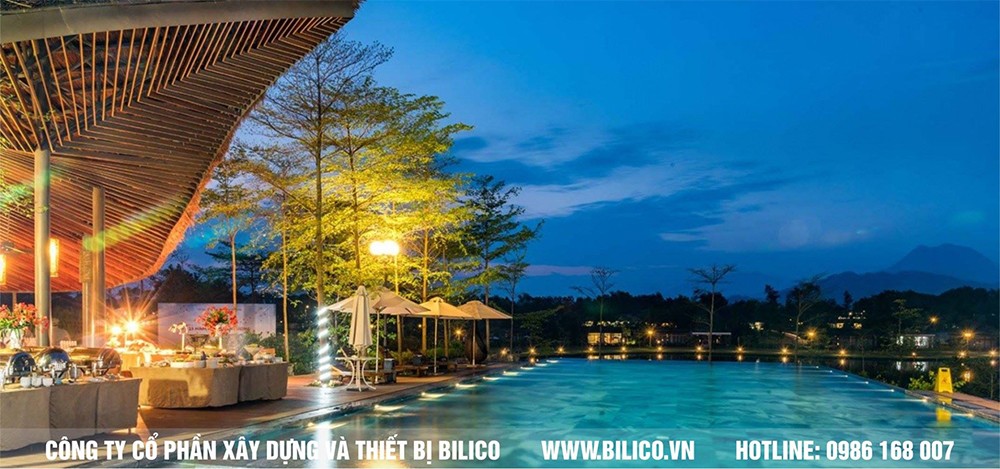Hình ảnh minh họa: Công trình bể bơi tại Flamigo Đại Lải resort - Một trong những dự án tiêu biểu được thi công lắp đặt trọn gói bởi Bilico