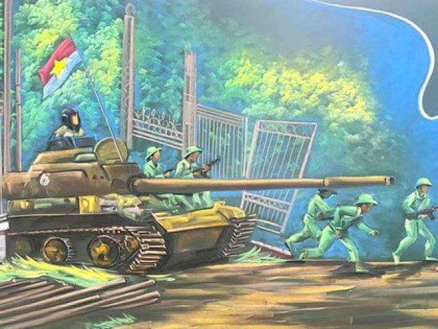 Thầy giáo tái hiện khoảnh khắc lịch sử trên bảng đen đẹp như tranh