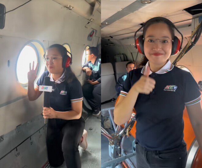 Nữ MC tác nghiệp trên trực thăng không quân hút gần triệu view: Là Thạc sĩ Văn hóa, vợ của &#34;hoàng tử xiếc&#34; - 1