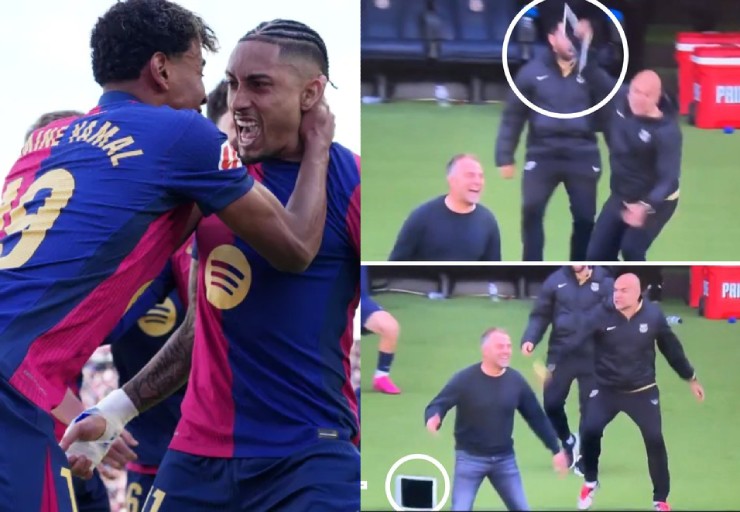 Khoảnh khắc bùng nổ của HLV thủ môn Barca