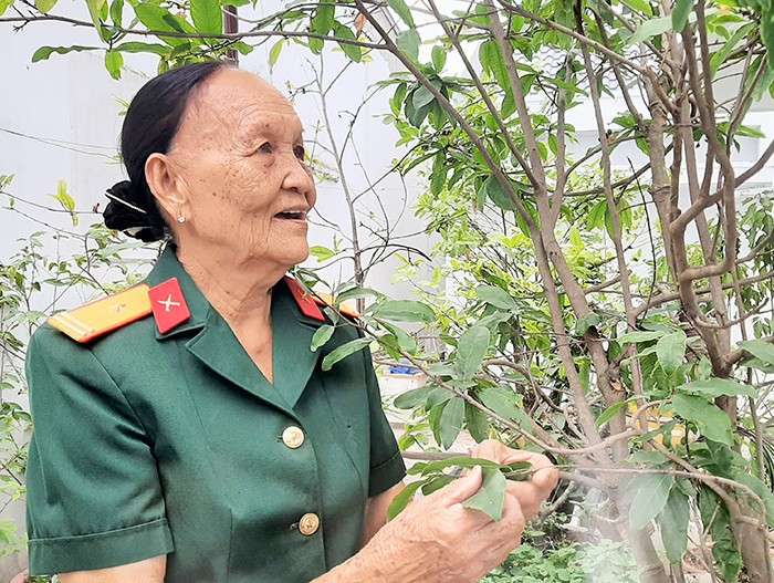 Cô Võ Thị Lan (Tư Lan), nguyên Chỉ huy trưởng Ban Chỉ huy quân sự huyện Mỹ Xuyên, tỉnh Sóc Trăng.