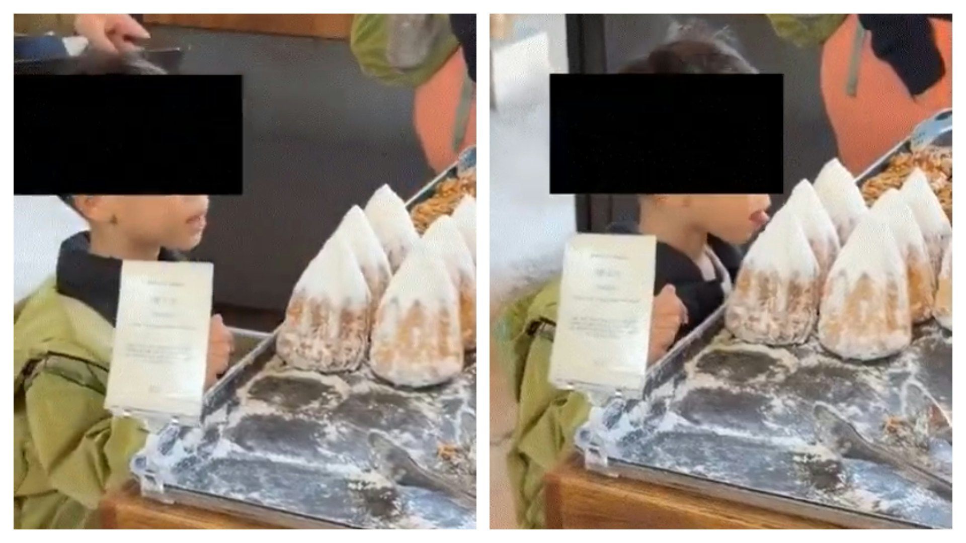 Hành động của cậu bé khiến cư dân mạng bức xúc.