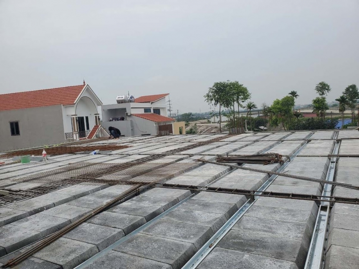 Thi công hệ sàn rỗng nhẹ côp pha cho sàn GuBeam toàn khối (hình minh họa 3).