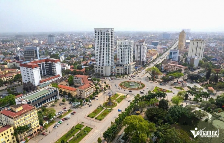 Quang cảnh trung tâm TP Thái Nguyên. Ảnh: Triệu Vũ