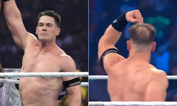 John Cena tại giải đấu vật WrestleMania 41 cuối tuần qua. Ảnh: Mail