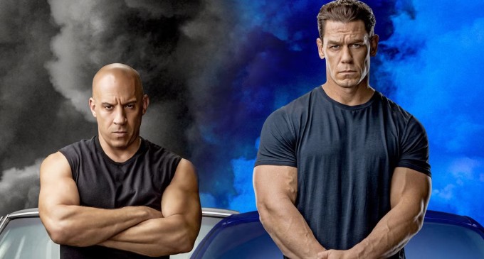 John Cena (phải) và Vin Diesel trong 'F9: The Fast Saga'.